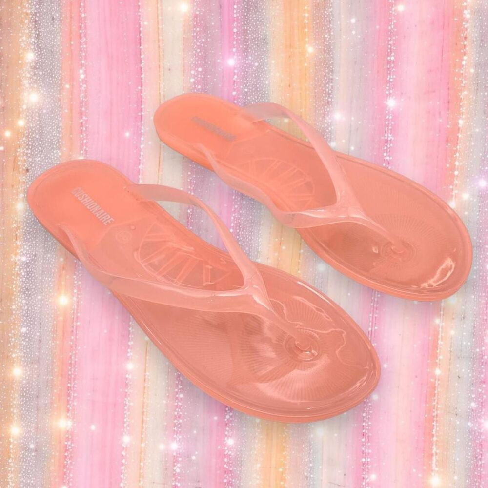 Cushionaire Women's Pink and Orange Sandals